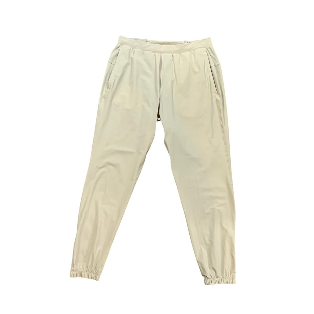 Lululemon Joggers Mens L Large Limestone Surge Zip Ankle Tapered Training Pants